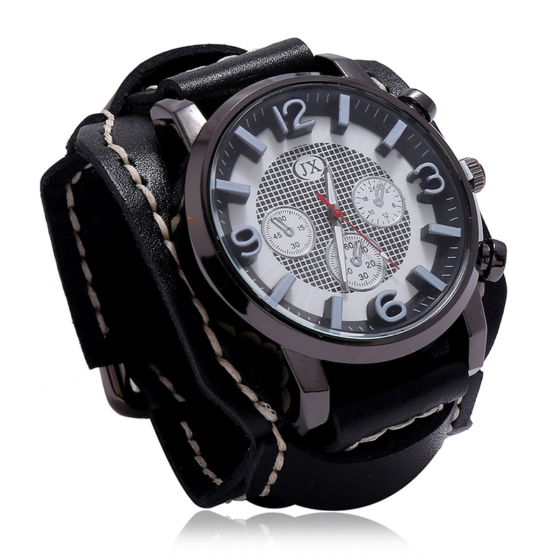 Jewelry Watches For Men - ساعة كوارتز إلكترونية بسوار من الجلد