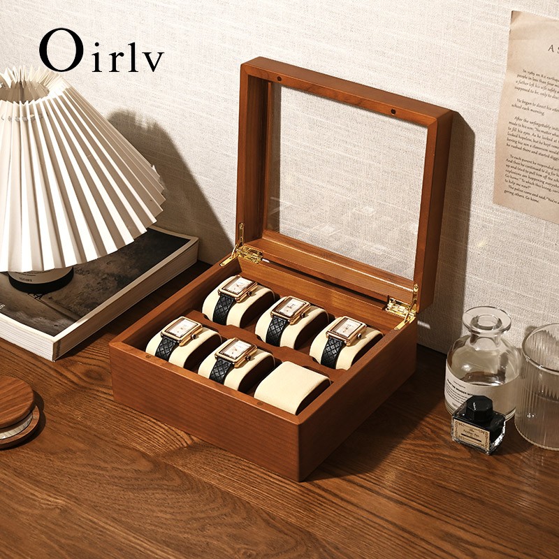 Jewelry Box That Holds Watches - Oirlv صندوق تخزين ساعات خشبي حساسة