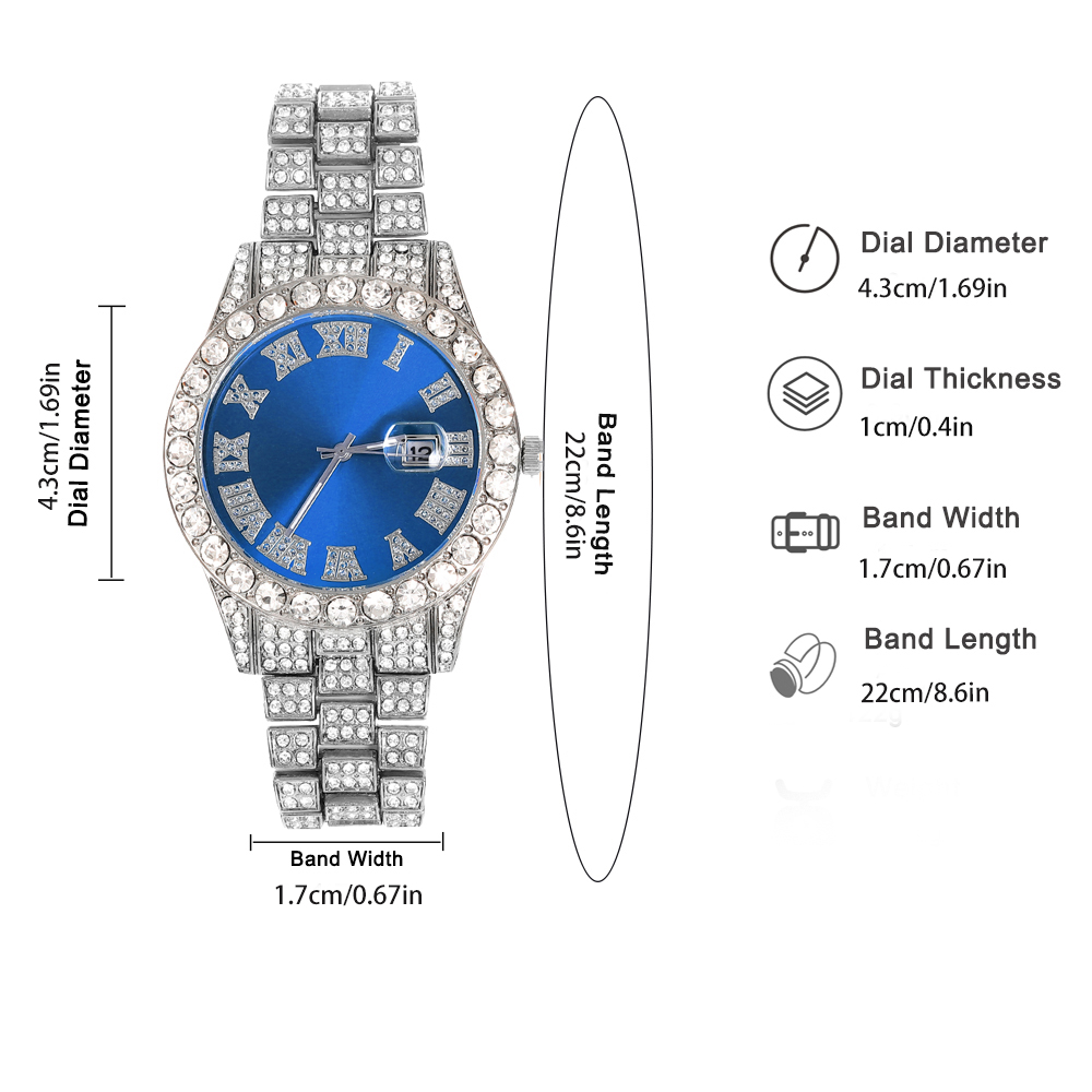 3 قطعة طقم مجوهرات ساعة الهيب  - مراجعة Jewelry Watches For Men وسعره
