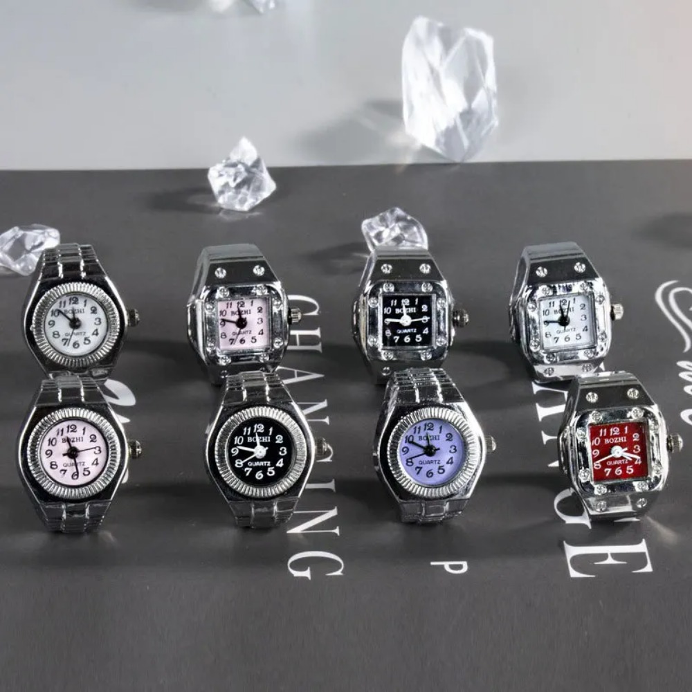 ساعة إصبع مبتكرة بتصميم مربع،  - مراجعة Jewelry Watches For Men وسعره
