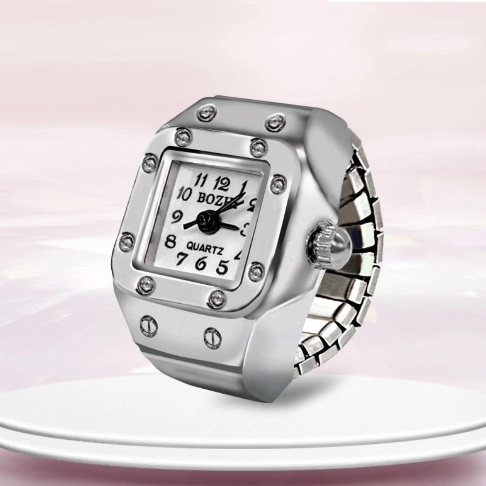 ساعة إصبع مبتكرة بتصميم مربع،  - مراجعة Jewelry Watches For Men وسعره