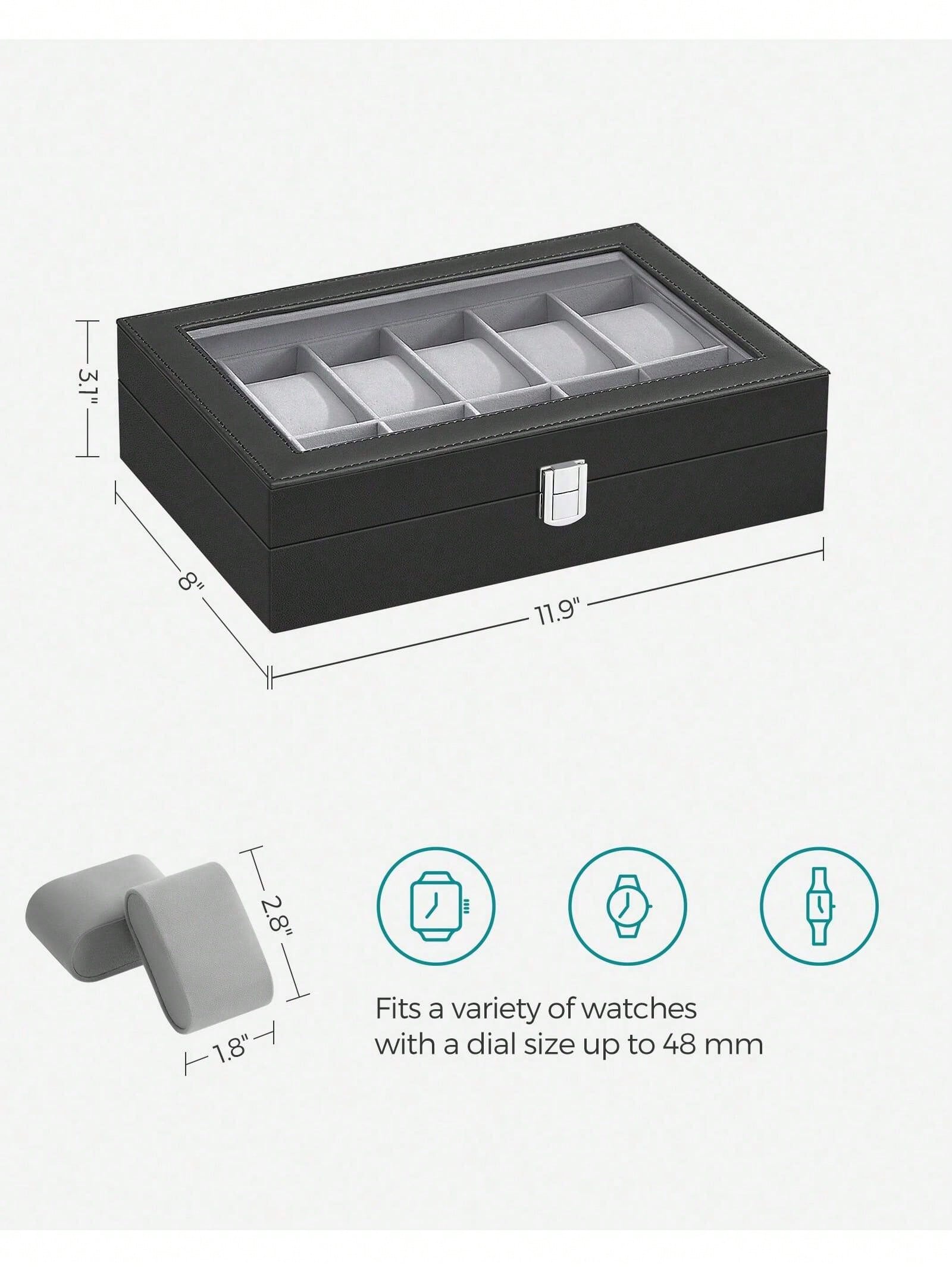 صندوق ساعات بـ 12 فتحة قابل لل - مراجعة Jewelry Box That Holds Watches وسعره