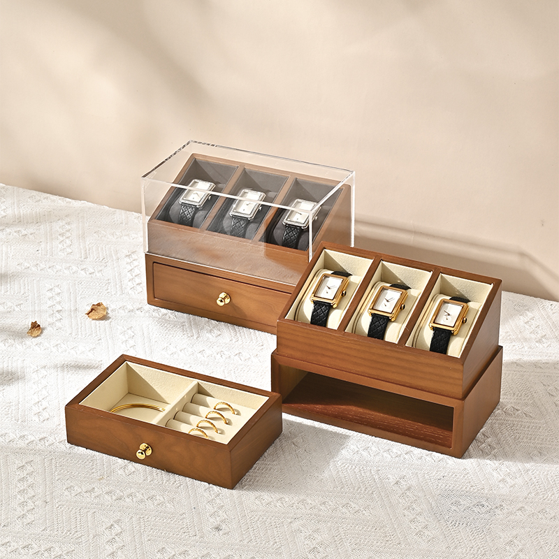 WoodTen 3 شبكات صندوق ساعة خشب - مراجعة Jewelry Box That Holds Watches وسعره