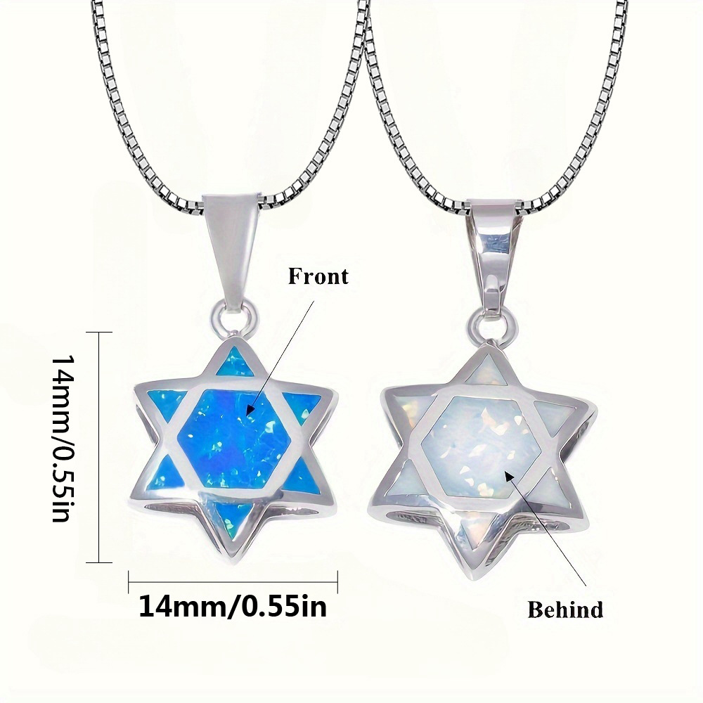 قلادة نجمة داود من حجر الأوبال - مراجعة Jewelry & Watches Review وسعره