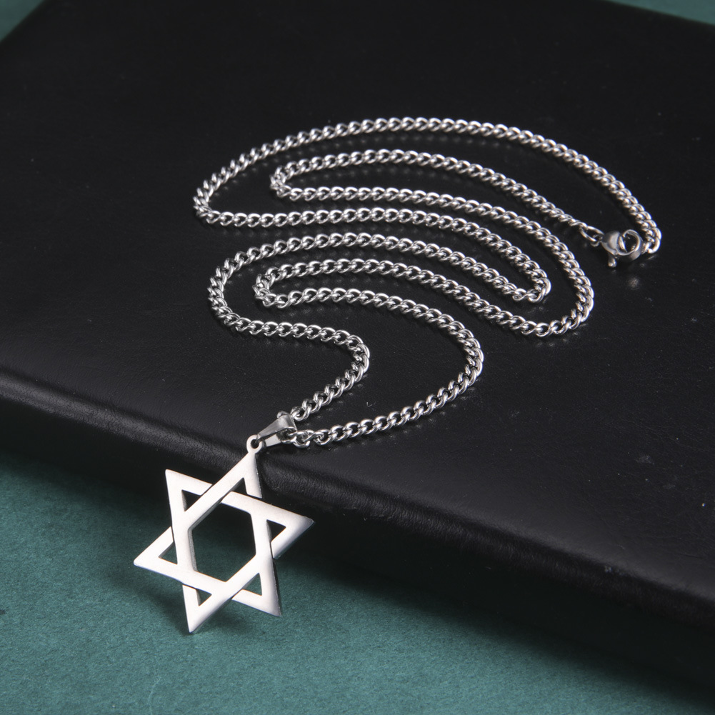 قلادة نجمة داود من الفولاذ الم - مراجعة Jewelry & Watches Review وسعره